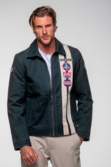 Blouson Carroll Shelby "Snake" en canvas bleu marine Homme