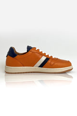 Baskets en cuir Steve McQueen Bull orange Homme