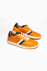Baskets en cuir Steve McQueen Bull orange Homme