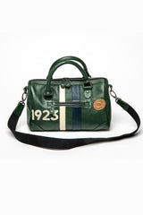 Leather handbag 24H Le Mans 1923 Courcelle green Woman