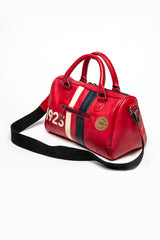 Leather handbag 24H Le Mans 1923 Courcelle red racing Woman