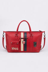 Sac de voyage en cuir 24H Le Mans Gaston 6 48h rouge racing