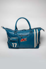 48H travel bag in matra blue Jean Pierre Jarier “Godasse de Plomb” leather Men