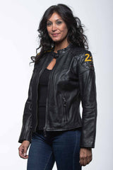 24H Le Mans Caroll 4 leather jacket black Women