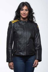 Blouson en cuir 24H Le Mans Caroll 4 noir Femme