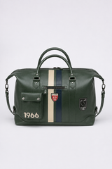 Sac de voyage en cuir 24H Le Mans Gaston 6 48h vert anglais