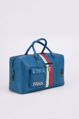 Sac de voyage en cuir 24H Le Mans Gaston 6 48h bleu ocean