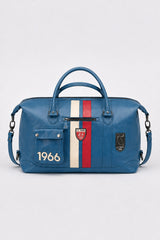 Sac de voyage en cuir 24H Le Mans Gaston 6 48h bleu ocean