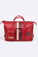Sac de voyage en cuir 24H Le Mans André 6 72H rouge racing