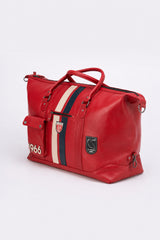 Sac de voyage en cuir 24H Le Mans André 6 72H rouge racing