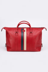 Sac de voyage en cuir 24H Le Mans André 6 72H rouge racing