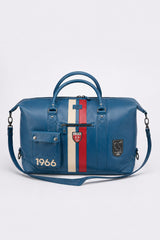Sac de voyage en cuir 24H Le Mans André 6 72H bleu ocean