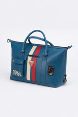 Sac de voyage en cuir 24H Le Mans André 6 72H bleu ocean