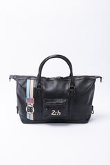 Sac de voyage en cuir 24H Le Mans Chris 48h noir