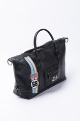 Sac de voyage en cuir 24H Le Mans Chris 48h noir