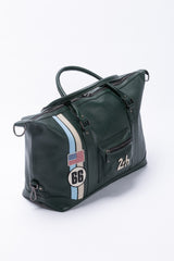 Sac de voyage en cuir 24H Le Mans Chris 48h vert vintage