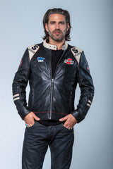 Steve McQueen Clint Black Leather Jacket for Men