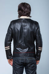Steve McQueen Clint Black Leather Jacket for Men