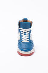 Men's Carroll Shelby Cobra Blue Leather High Top Sneakers