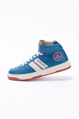 Men's Carroll Shelby Cobra Blue Leather High Top Sneakers