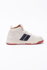 Men's Carroll Shelby Cobra Ecru Leather High-Top Sneakers