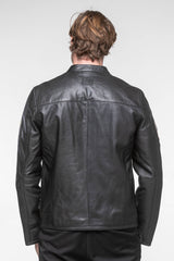 Blouson en cuir 24H Le Mans Colin noir Homme