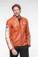 Men's 24H Le Mans Colin rust leather jacket