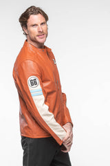 Men's 24H Le Mans Colin rust leather jacket
