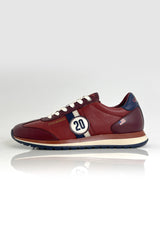 Baskets en cuir Steve McQueen Cool rouge foncé Homme