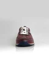 Baskets en cuir Steve McQueen Cool rouge foncé Homme