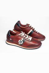 Baskets en cuir Steve McQueen Cool rouge foncé Homme