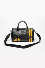 24H Le Mans Courcelles leather handbag black Women