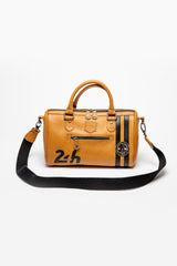 24H Le Mans Courcelles yellow leather handbag for women