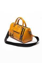 Sac à Main en cuir 24H Le Mans Courcelles jaune Femme