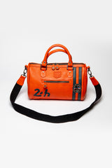 24H Le Mans Courcelles leather handbag orange Women