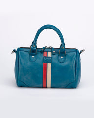 Sac à Main en cuir 24H Le Mans Courcelles 24h 1966 bleu océan Femme