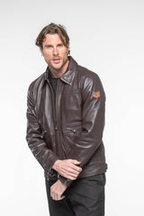 Steve McQueen Craig 2 Leather Jacket Dark Brown Men