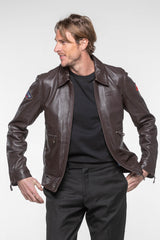 Steve McQueen Craig 2 Leather Jacket Dark Brown Men