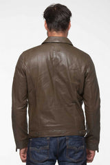 Blouson en cuir Steve McQueen Craig army Homme