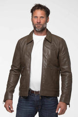 Blouson en cuir Steve McQueen Craig army Homme