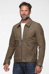 Steve McQueen Craig light khaki nubuck leather jacket Men