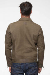 Steve McQueen Craig light khaki nubuck leather jacket Men