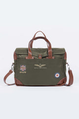 Royal Air Force Crooks 3 leather satchel dark khaki Men