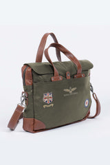 Royal Air Force Crooks 3 leather satchel dark khaki Men