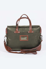 Royal Air Force Crooks 3 leather satchel dark khaki Men