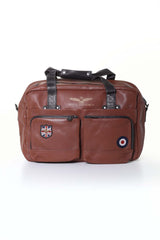 Royal Air Force Dahl 3 tortoise leather travel bag Men