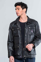 Steve McQueen Danny leather jacket black Men