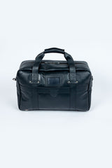 Royal Air Force Dahl 5 Leather Travel Bag Navy Blue Men