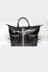 Steve McQueen Dean 7 72h black leather travel bag