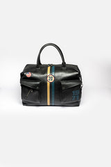Steve McQueen Dean 7 72h black leather travel bag